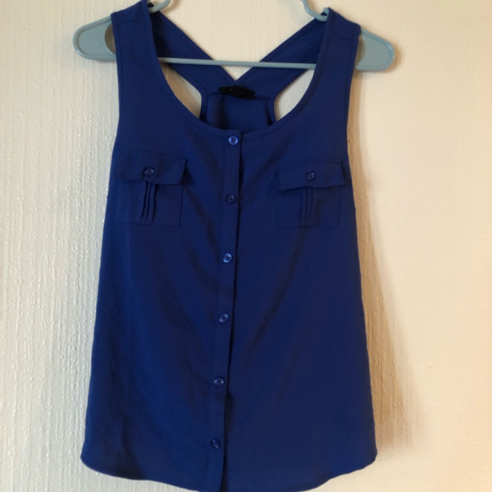 Mine royal blue business tank top flowy